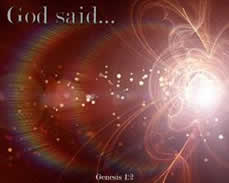 Description: Genesis 1:2 - God said: 'Let there be light'